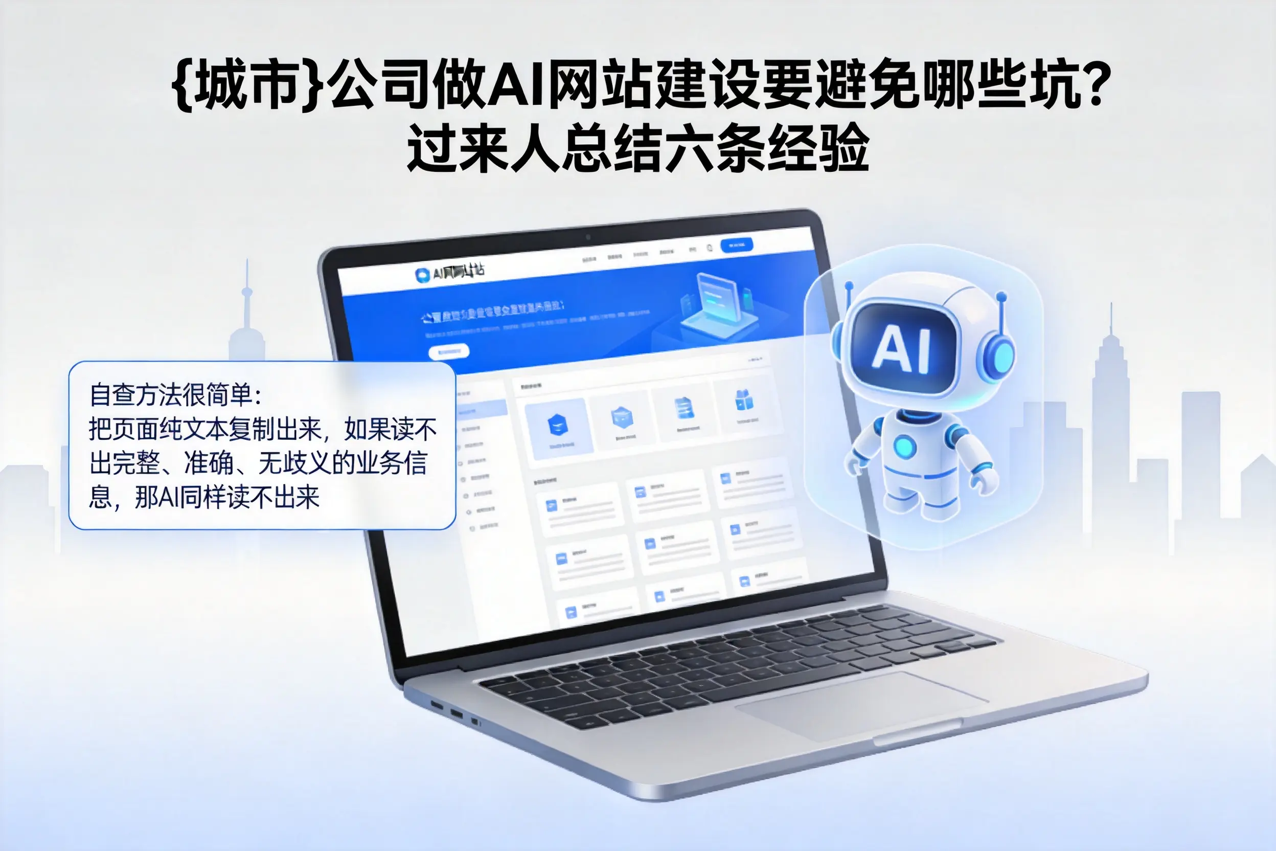 杭州公司做AI网站建设要避免哪些坑?过来人总结六条经验