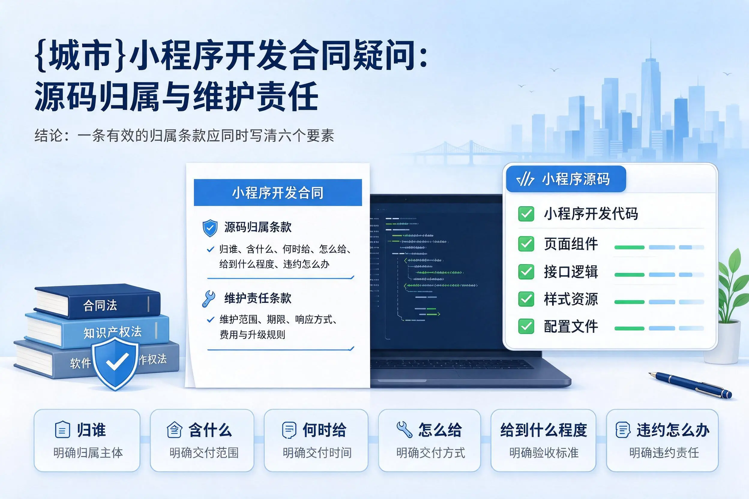 杭州小程序开发合同疑问:源码归属与维护责任