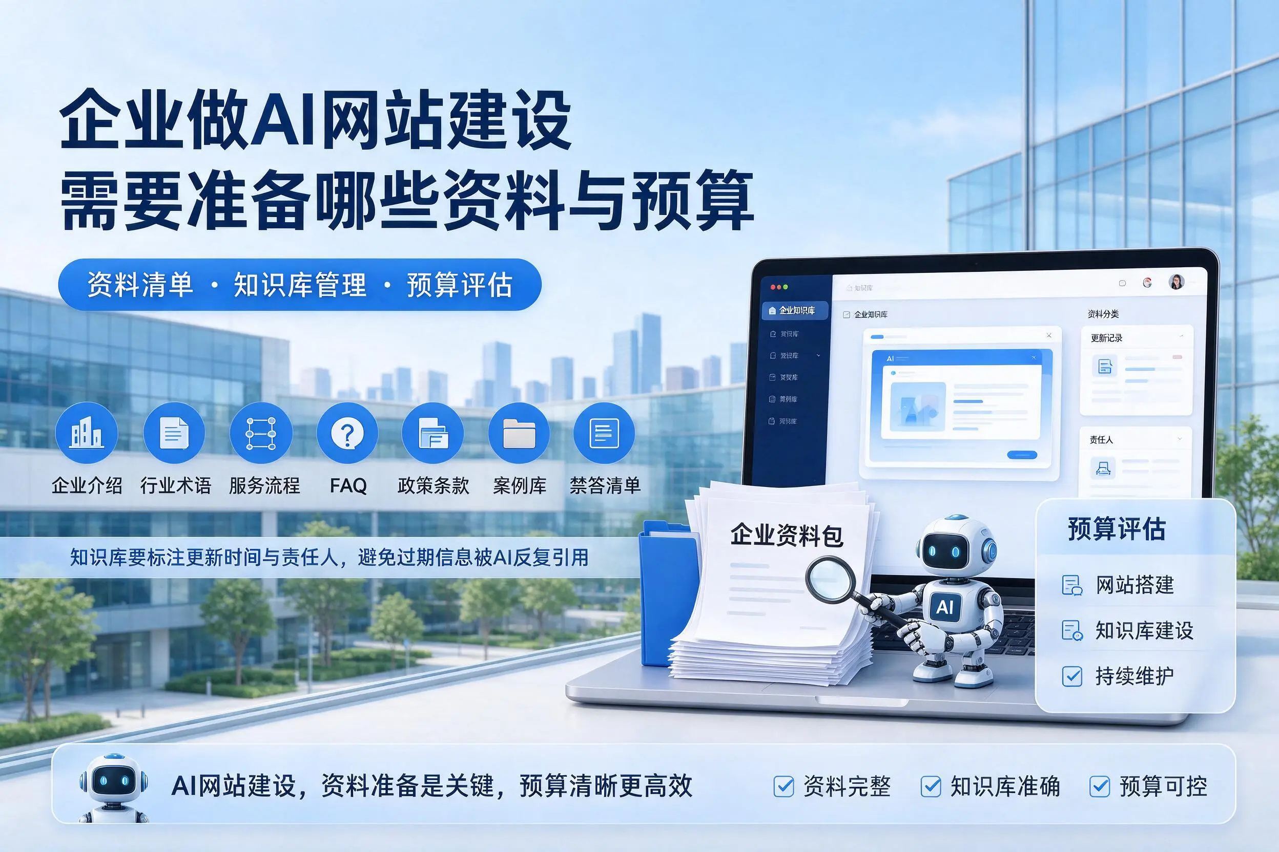 杭州企业做AI网站建设需要准备哪些资料与预算